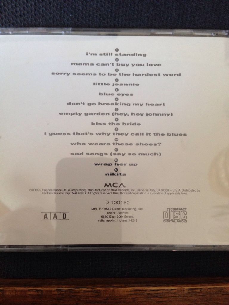 Greatest Hits 1976-1986 - Elton John (CD) music collectible - Main Image 2