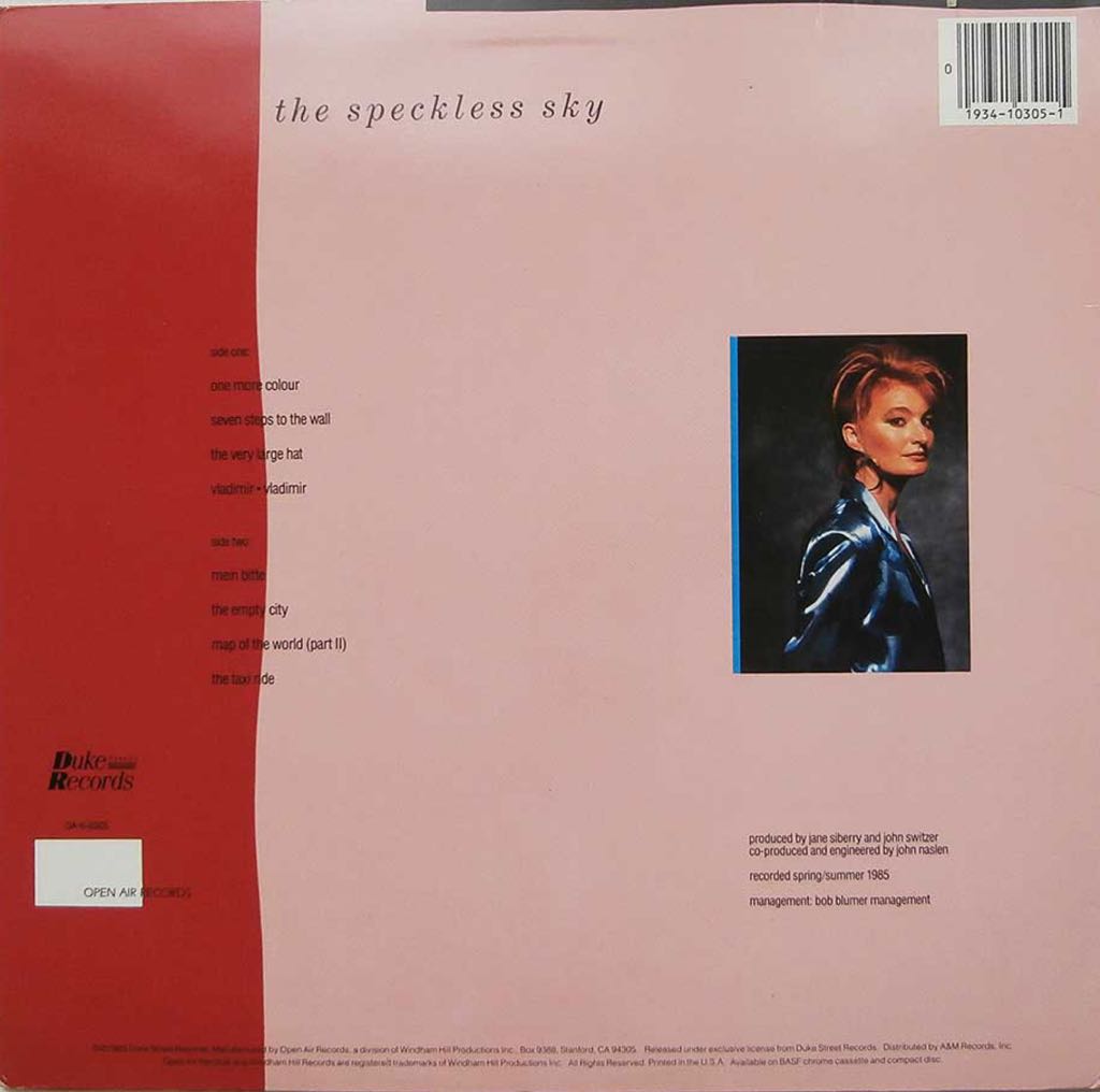 The Speckless Sky - Siberry, Jane (CD) music collectible [Barcode 019341030522] - Main Image 2