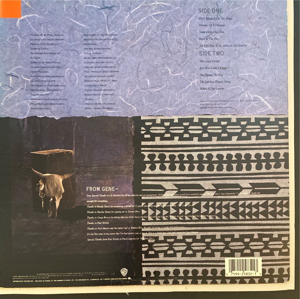 Gene Watson - Watson, Gene (12”) music collectible - Main Image 2