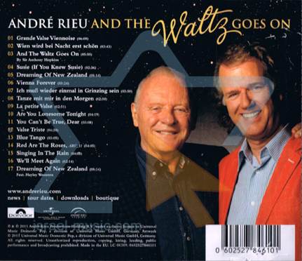 andre rieu and the waltz goes on - Andre Rieu (DVD-A) music collectible [Barcode 23133853] - Main Image 2