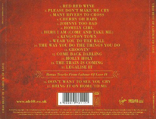 Best Of Labour Of Love - UB40 (CD - 67) music collectible [Barcode 5099945781124] - Main Image 3