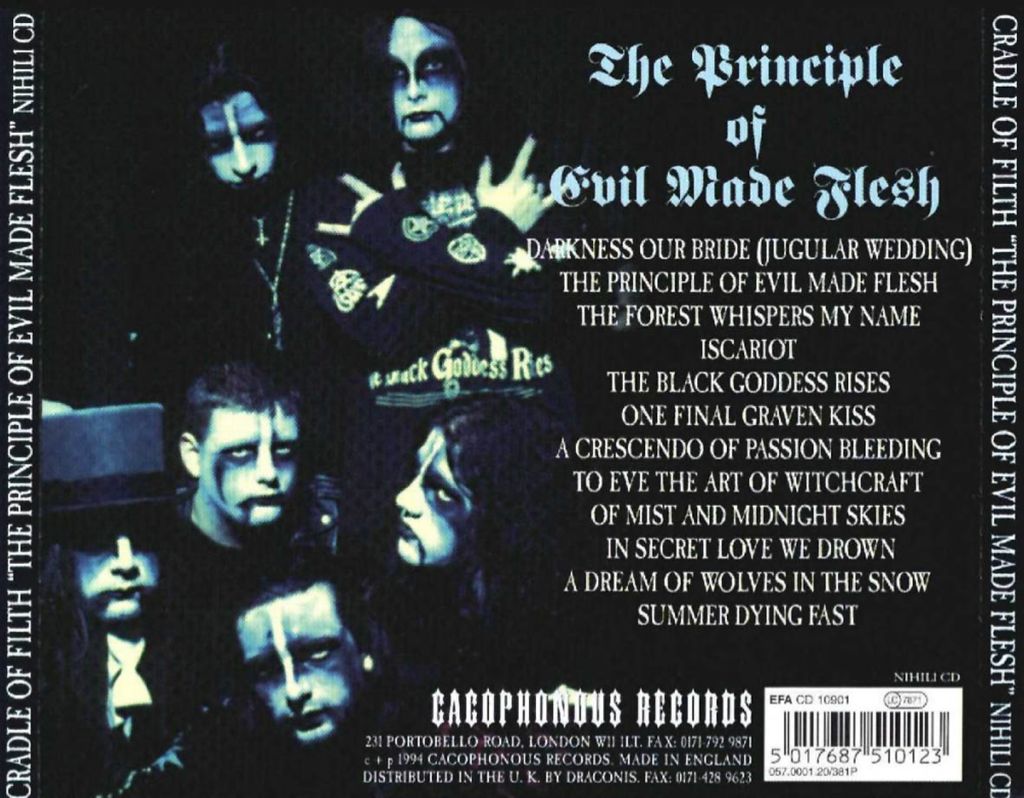 Principle of Evil Made Flesh, The - Cradle Of Filth (CD) music collectible [Barcode 654436028628] - Main Image 2