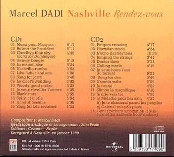 Nashville Rendez-Vous - Dadi, Marcel (CD) music collectible - Main Image 2