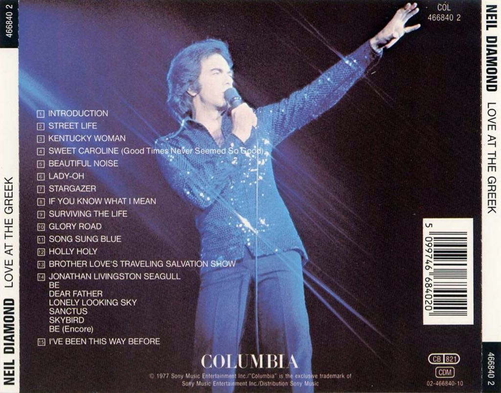 Love At The Greek - 7f3g - Neil Diamond (CD) music collectible [Barcode 5099746684020] - Main Image 2