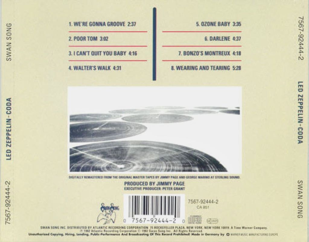 Coda (Deluxe Edition) (MP3) - Led Zeppelin (CD - 97) music collectible [Barcode 0075679244420] - Main Image 2