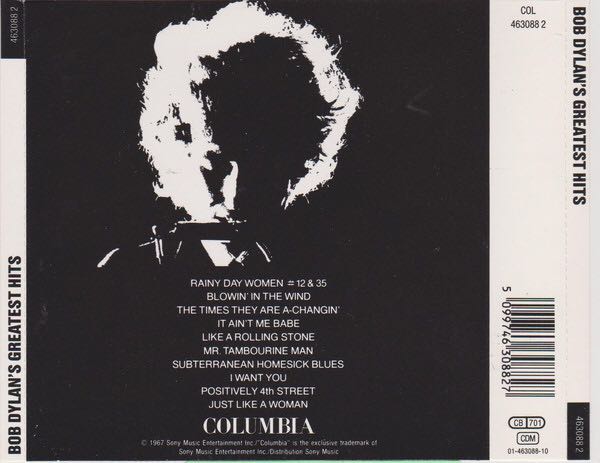 Greatest Hits - Dylan, Bob (CD - 40) music collectible [Barcode 5099746308896] - Main Image 2
