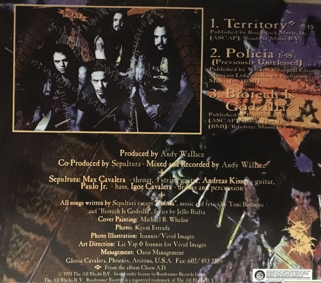 Territory - Sepultura (CD) music collectible [Barcode 016861238230] - Main Image 2