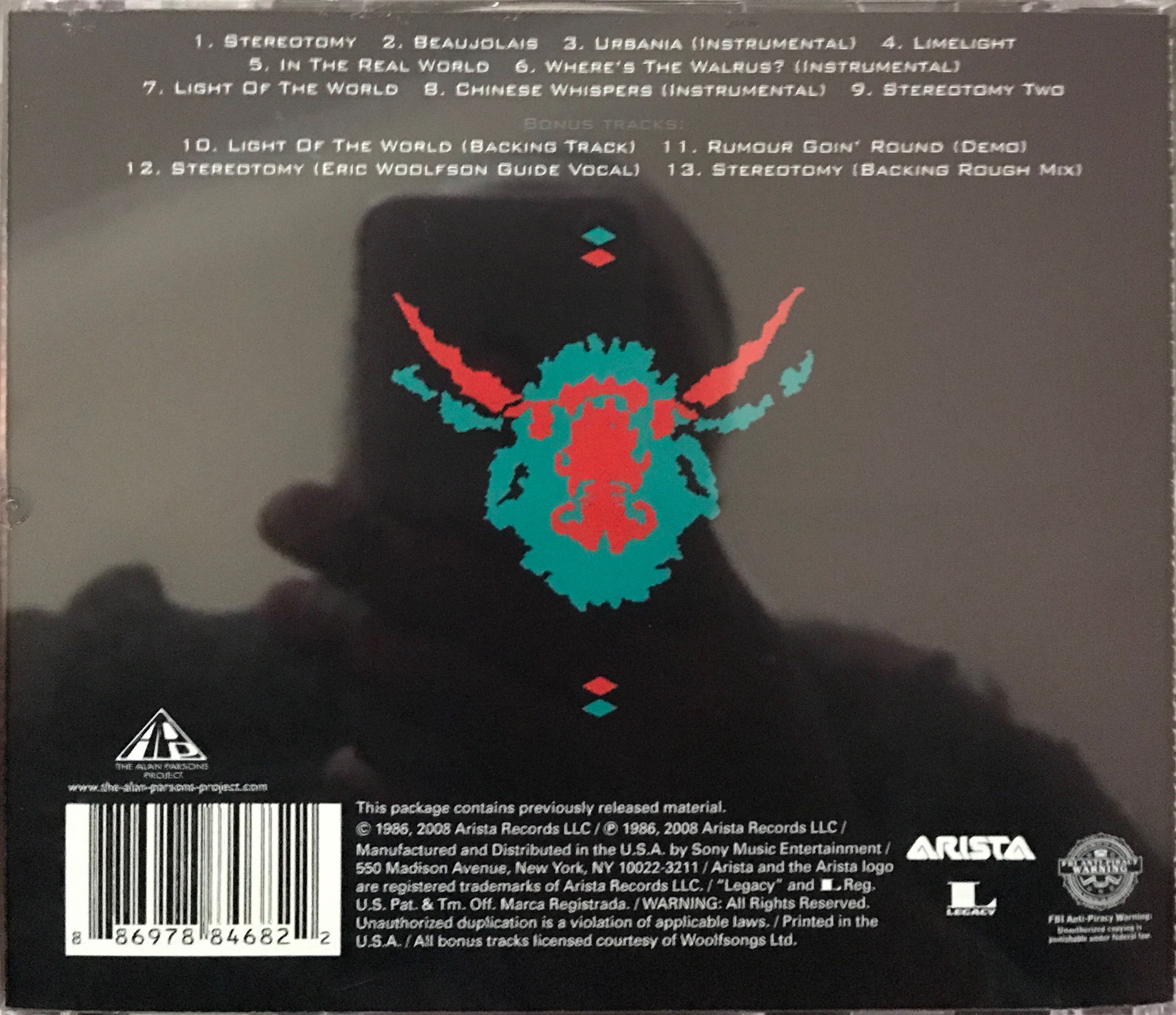 Stereotomy Expanded Edition - Project, The Alan Parsons (CD) music collectible [Barcode 886978846822] - Main Image 2