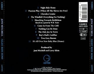 Night Ride Home - Mitchell, Joni (CD - 52) music collectible [Barcode 720642430224] - Main Image 2