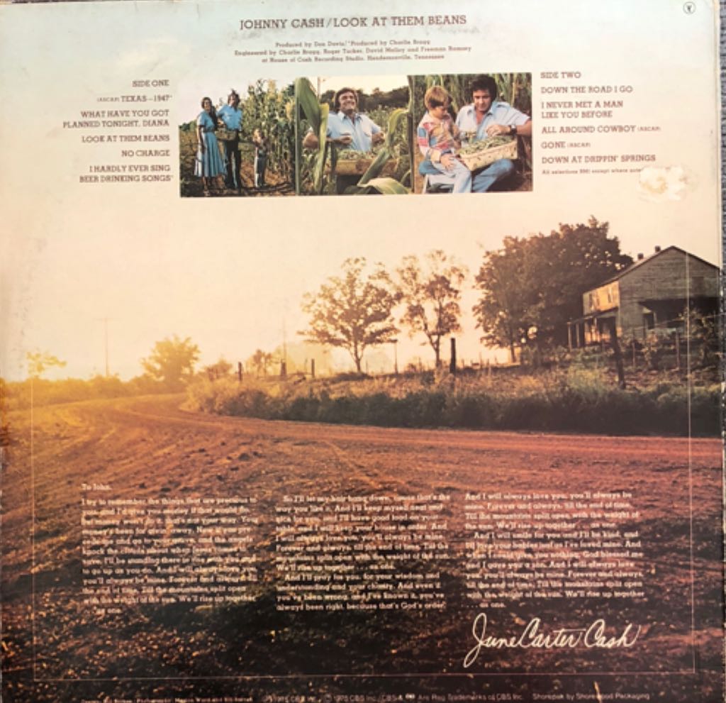 Look At Them Beans - Johnny Cash (CD - 30) music collectible - Main Image 2