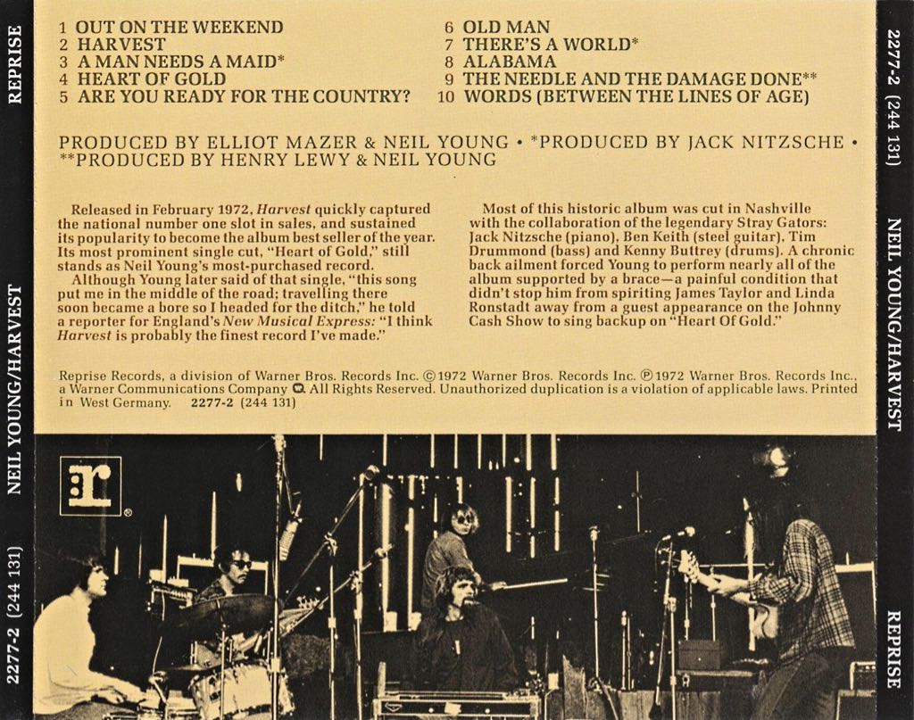 Harvest - Neil Young (12”) music collectible [Barcode 777499247123] - Main Image 2