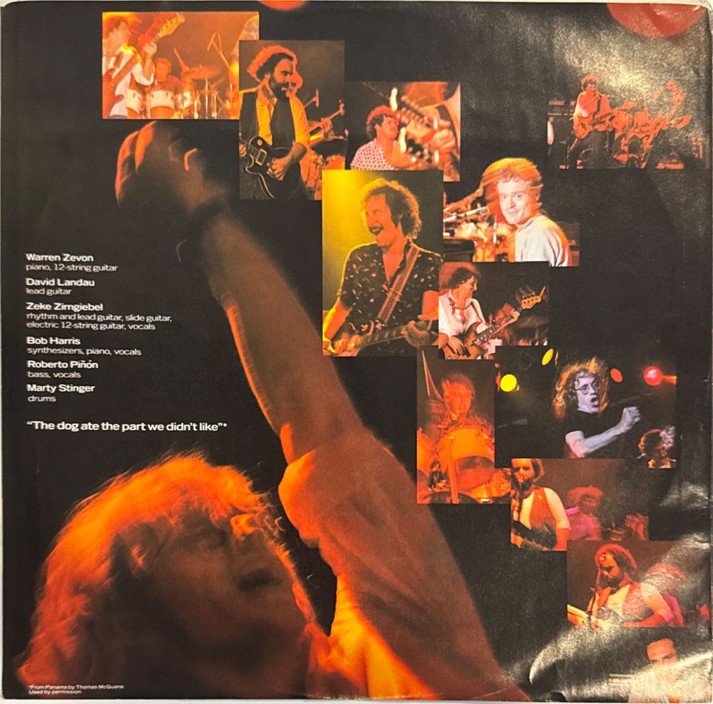 Stand In The Fire (LIVE) - Zevon, Warren (12” - 60) music collectible - Main Image 4