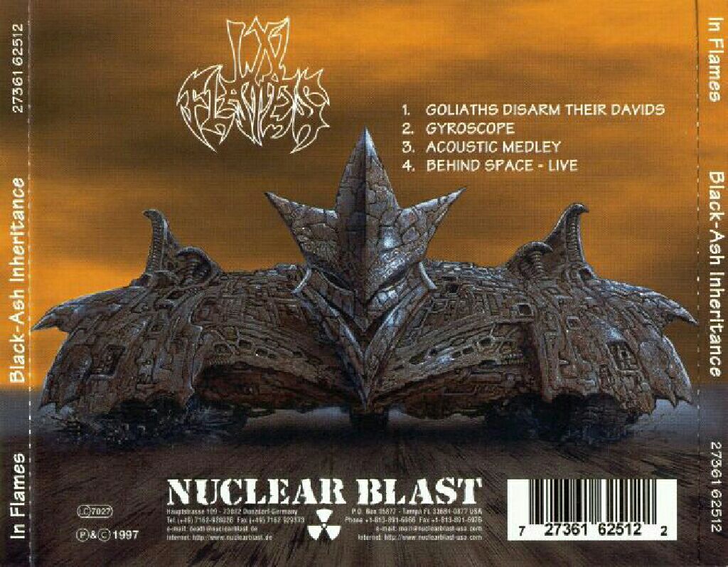 Black-Ash Inheritance - In Flames (CD) music collectible [Barcode 727361625122] - Main Image 2
