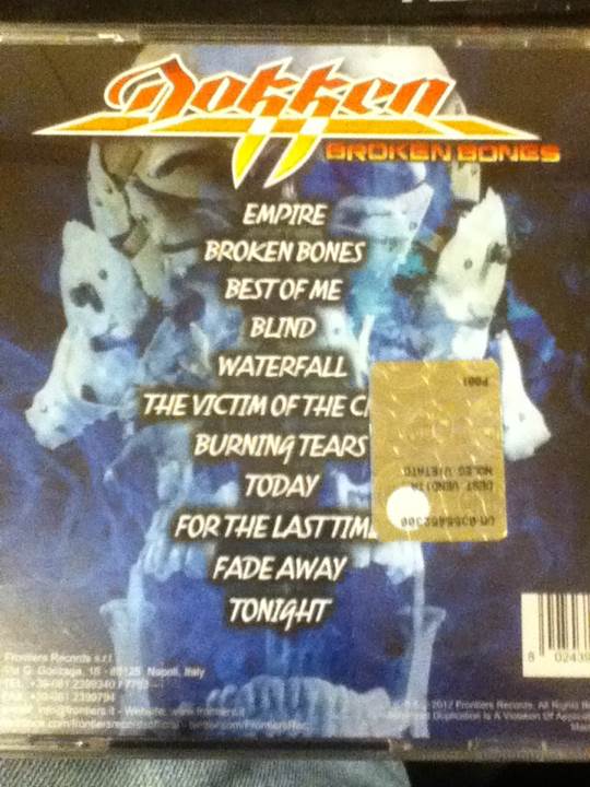 Broken Bones - Dokken (CD) music collectible [Barcode 8024391056721] - Main Image 2