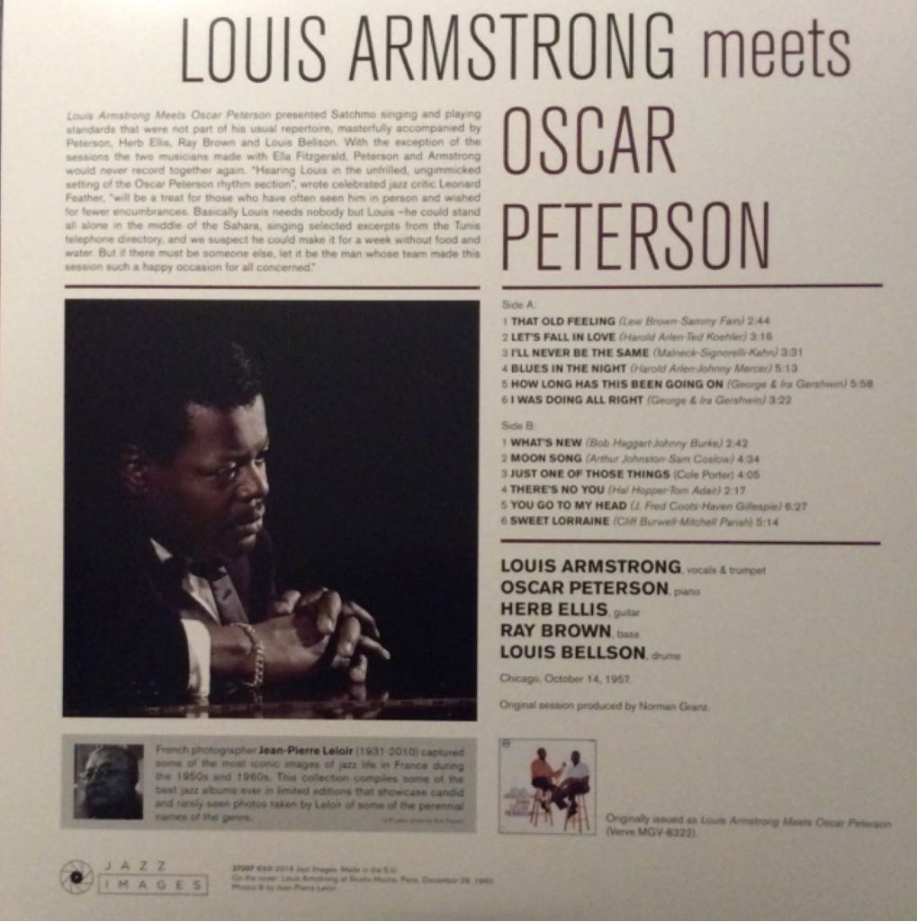 Louis Armstrong Meets Oscar Peterson - Armstrong, Louis and Peterson, Oscar (12”) music collectible - Main Image 2