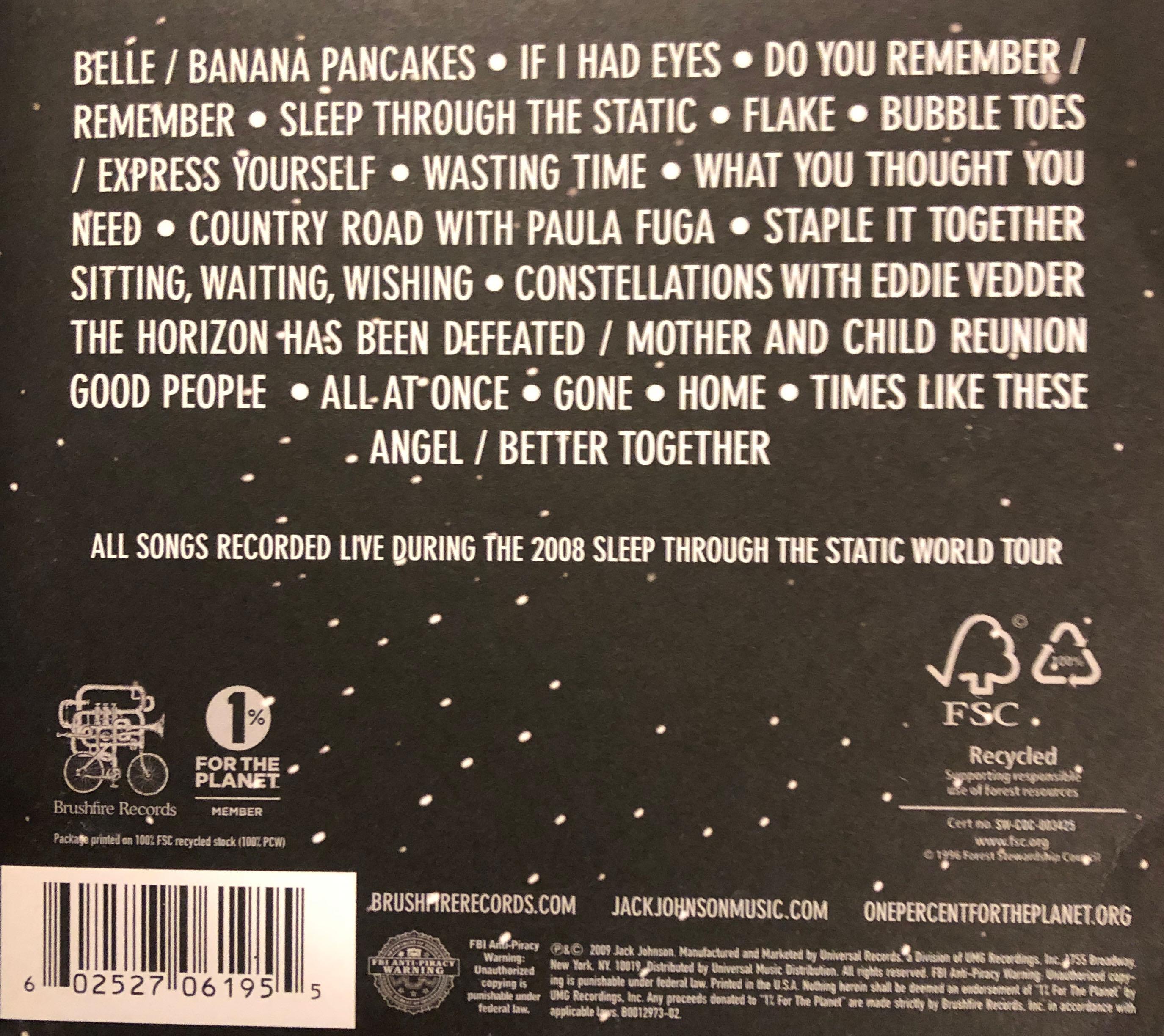 En Concert - Johnson, Jack (CD) music collectible [Barcode 602527061955] - Main Image 2