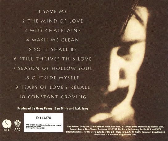 Ingenue - K.D. Lang (CD - ~42) music collectible [Barcode 020831435420] - Main Image 2