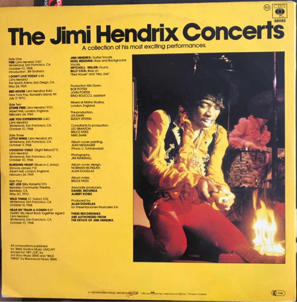 The Jimi Hendrix Concerts - Hendrix, Jimi (12”) music collectible [Barcode 075992230612] - Main Image 2