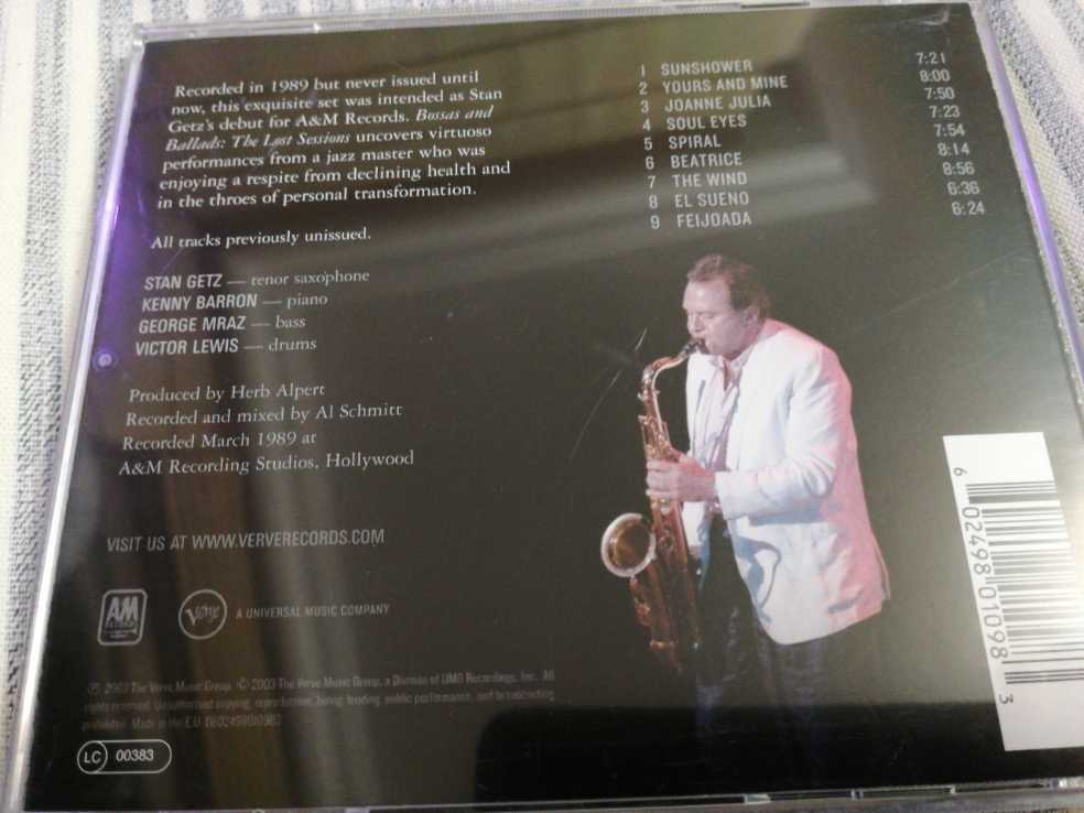 Bossas And Ballads: The Lost Sessions - Stan Getz (CD - 69) music collectible [Barcode 602498010983] - Main Image 2