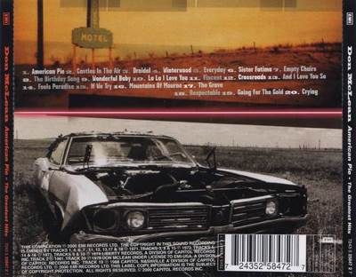 American Pie - The Greatest Hits - McLean, Don (CD) music collectible - Main Image 2