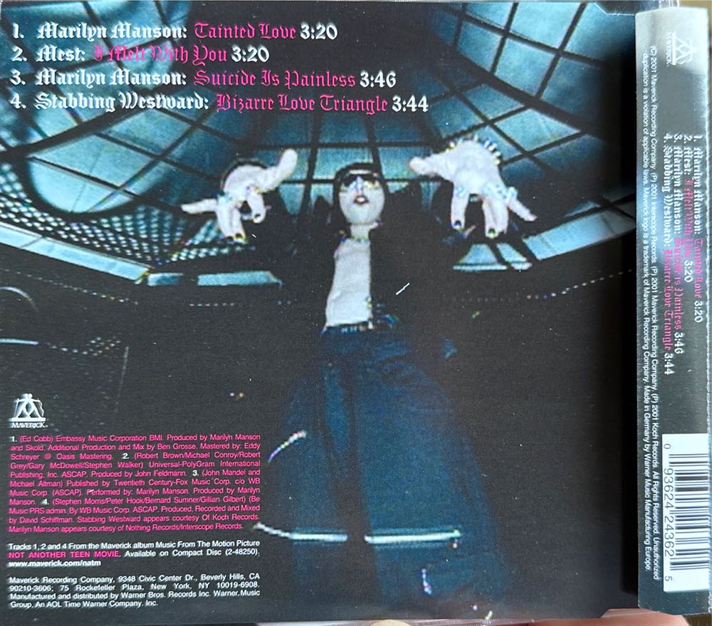 Tainted Love (Single) - Marilyn Manson (CD) music collectible [Barcode 093624243625] - Main Image 2