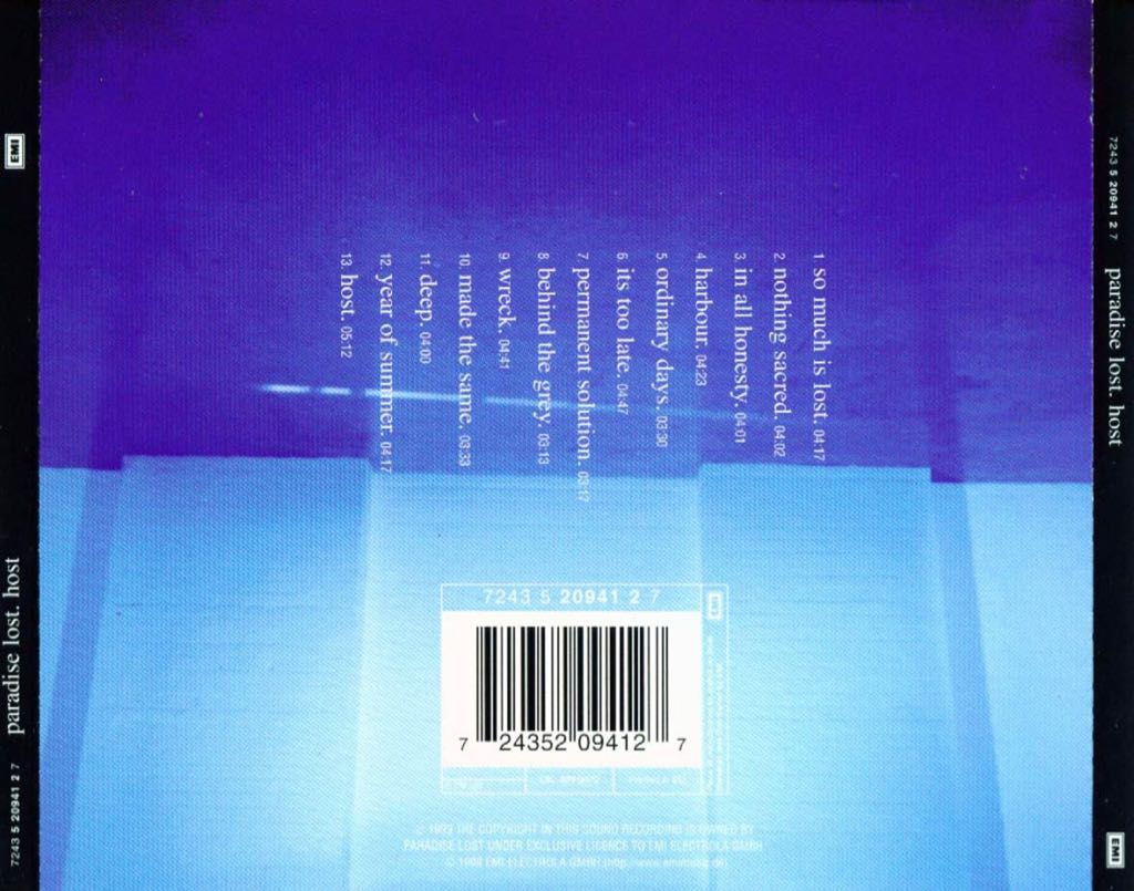 Paradise Lost: Host - Paradise Lost (CD - 53) music collectible [Barcode 724349994720] - Main Image 2