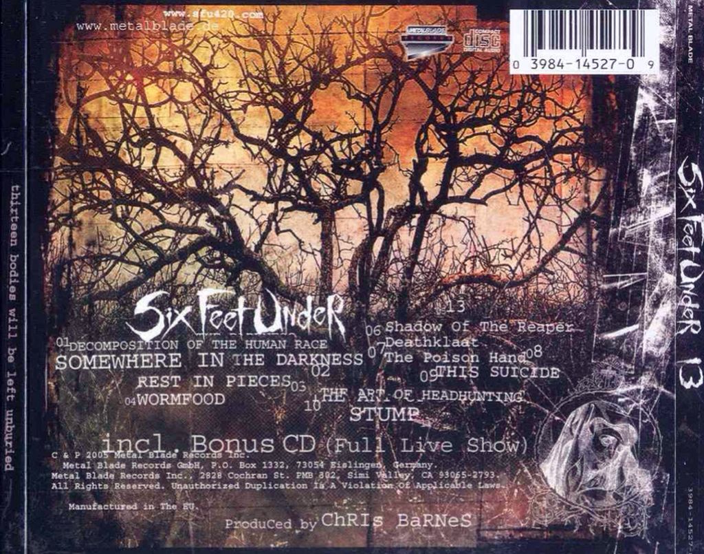 13 - Six Feet Under (CD-R) music collectible - Main Image 2