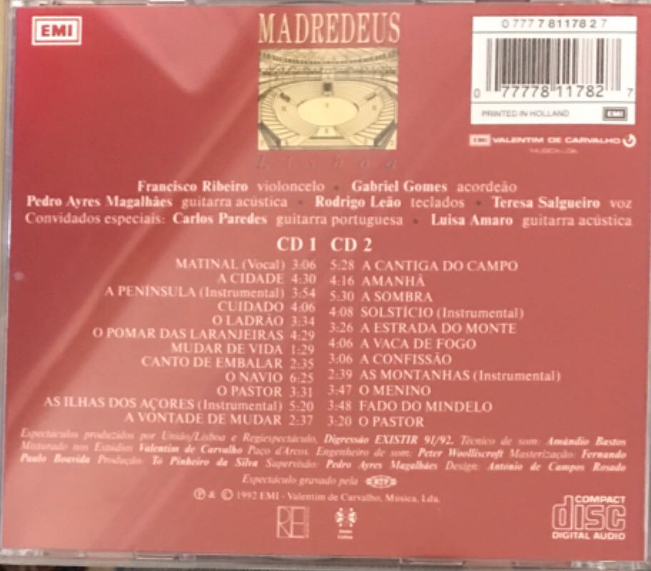 Lisboa - Madredeus (CD) music collectible - Main Image 2