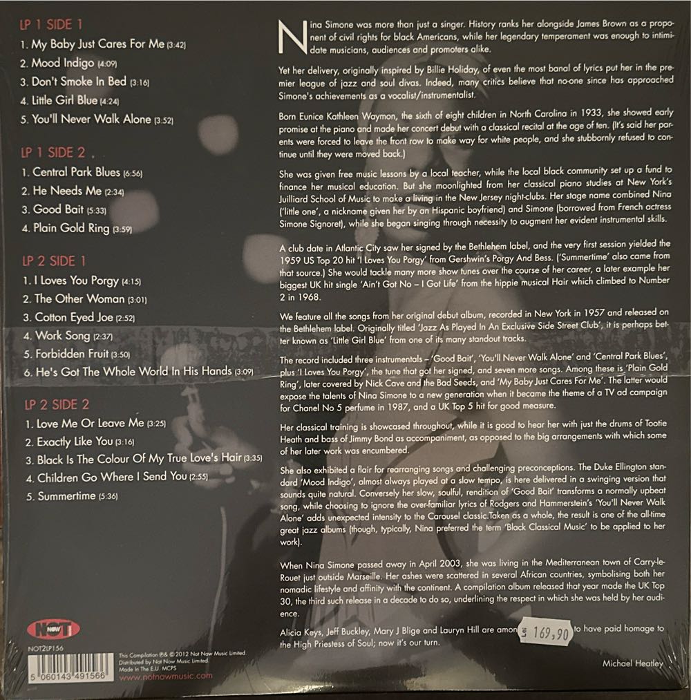 My Baby Just Cares For Me (Single) - Nina Simone (12”) music collectible [Barcode 5060143491566] - Main Image 3