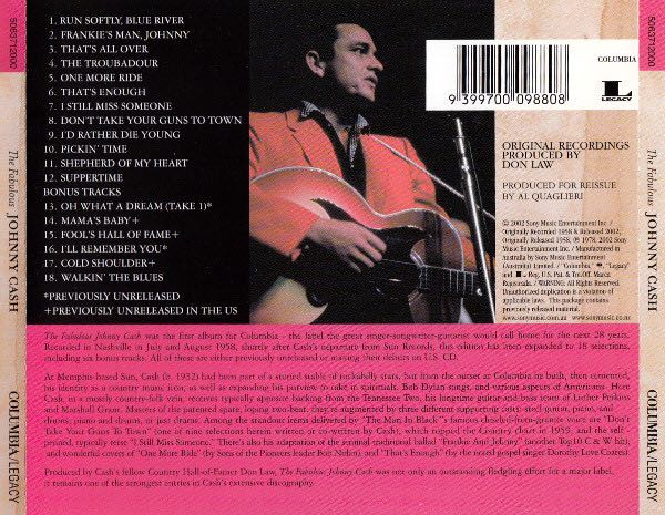 Fabulous Johnny Cash, The - Cash, Johnny (CD - 41) music collectible [Barcode 5099750637128] - Main Image 3