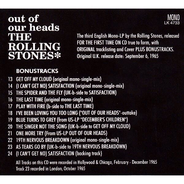 Out Of Our Heads - Rolling Stones (12”) music collectible - Main Image 2
