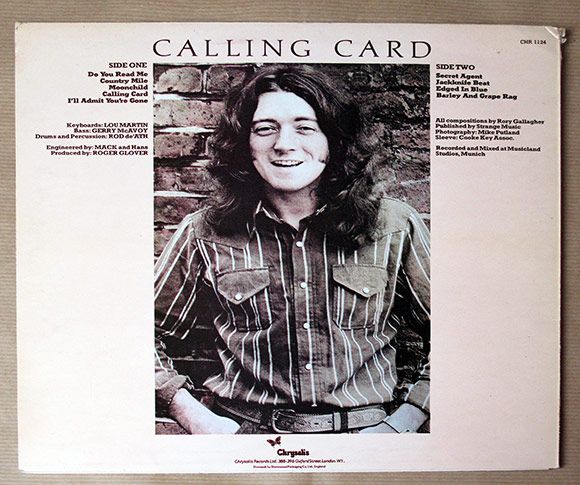 Calling Card - Rory Gallagher (12”) music collectible - Main Image 2