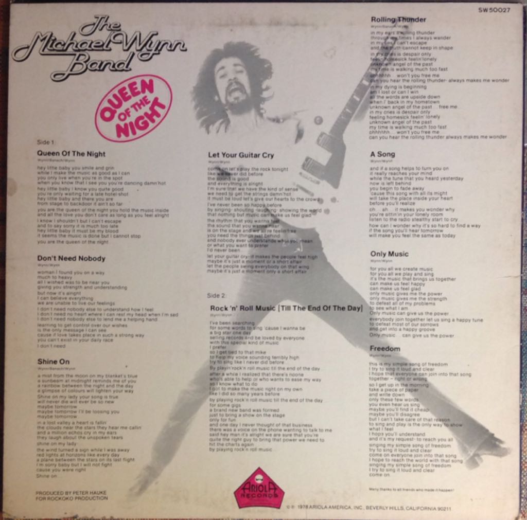 Queen Of The Night - Wynn, Michael Band (12”) music collectible - Main Image 2