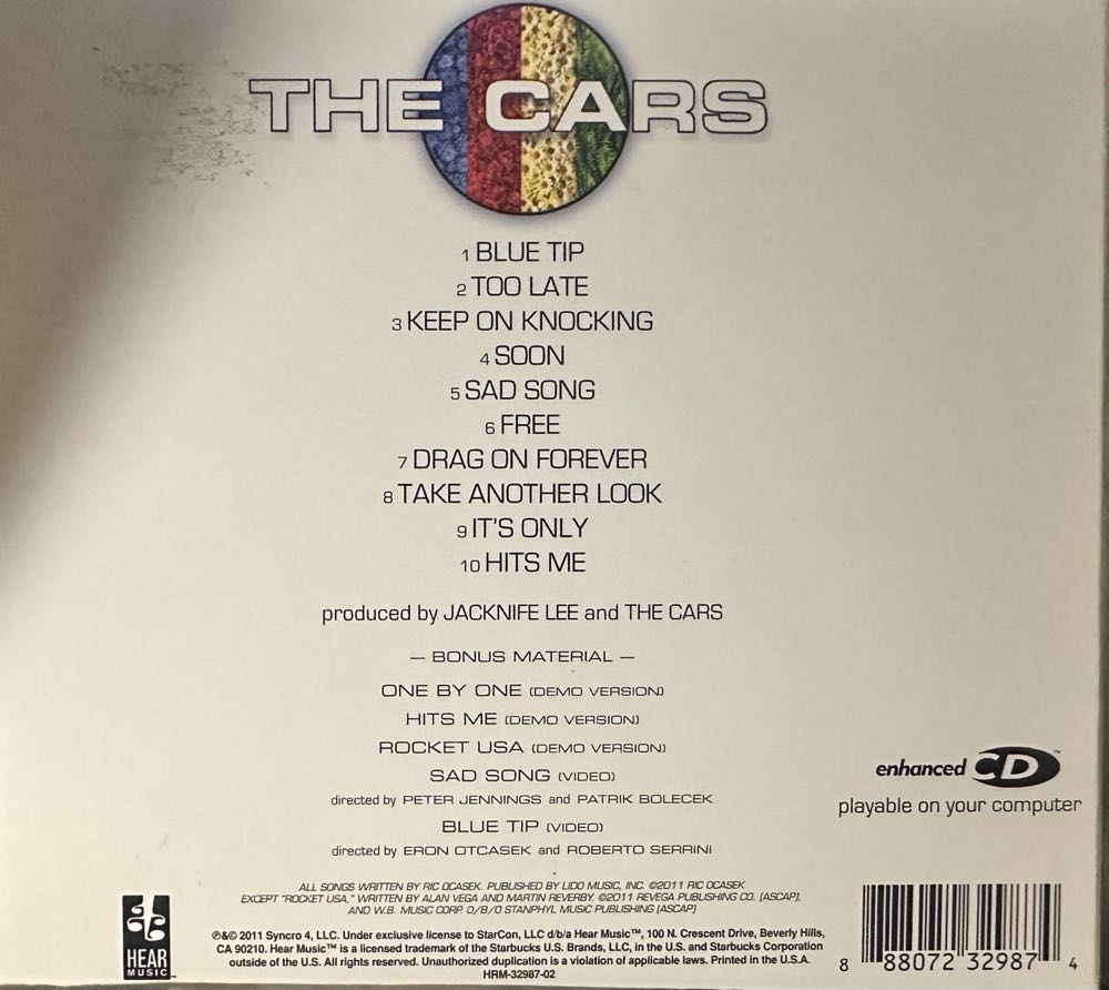 Move Like This - Cars,The (CD) music collectible [Barcode 888072329874] - Main Image 4