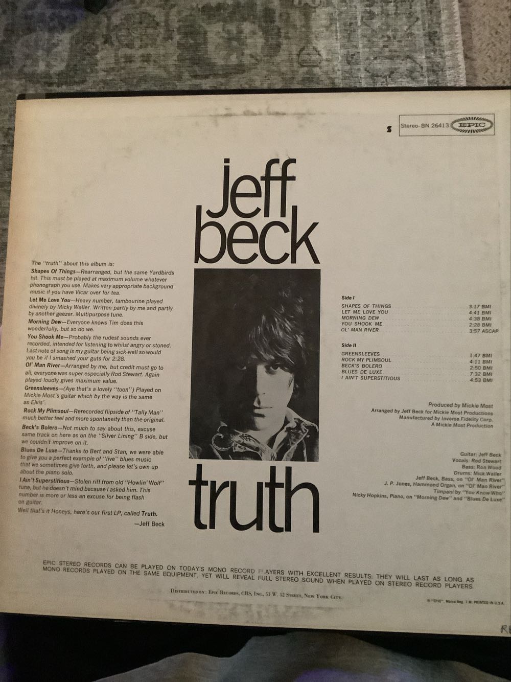 Truth - Beck, Jeff (12”) music collectible - Main Image 2