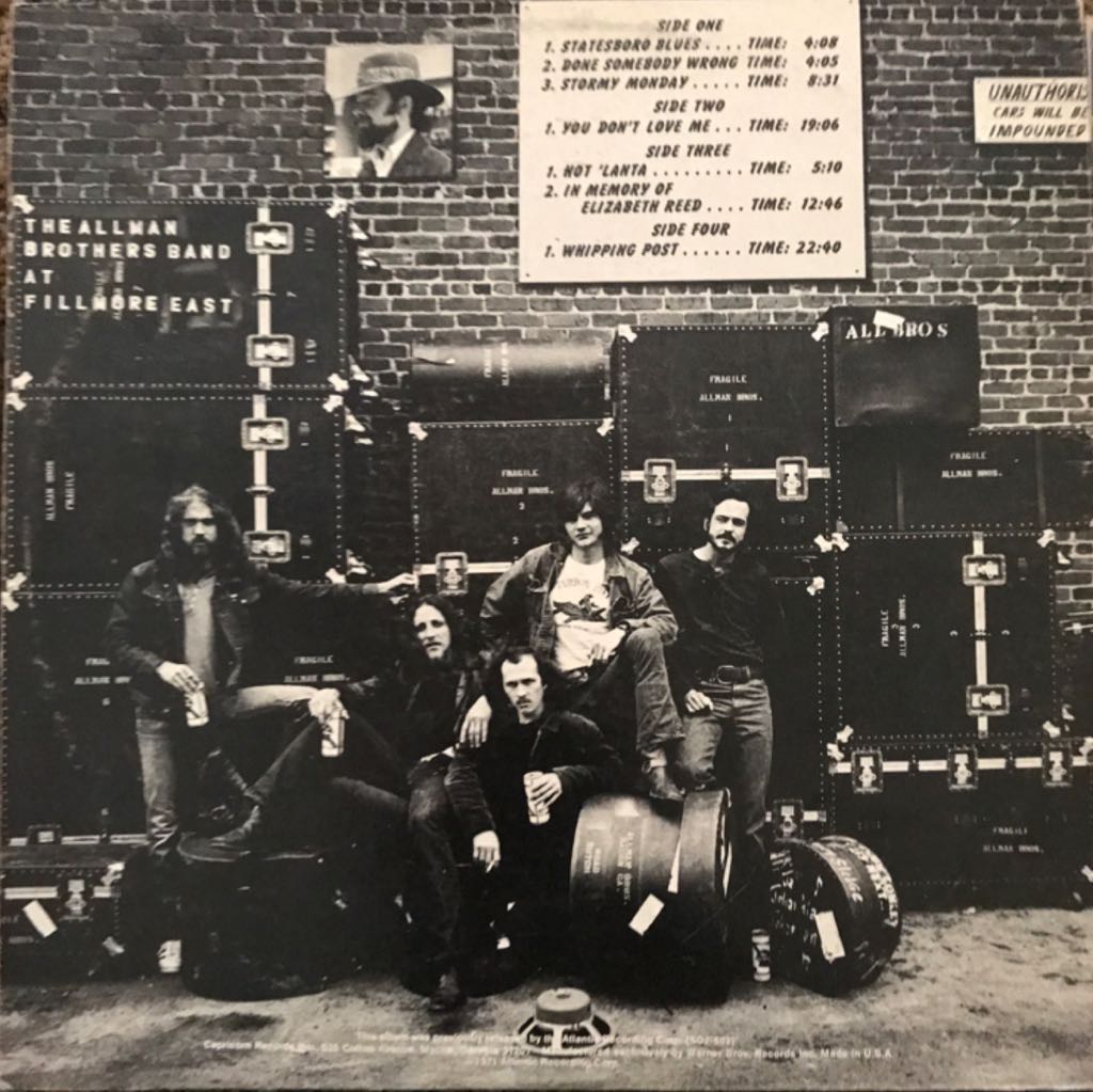 The Allman Brothers Band At Fillmore East - Allman Brothers Band, The (12”) music collectible - Main Image 2