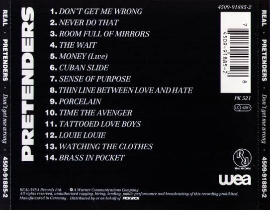 Don’t Get Me Wrong - Pretenders, The (CD) music collectible - Main Image 2