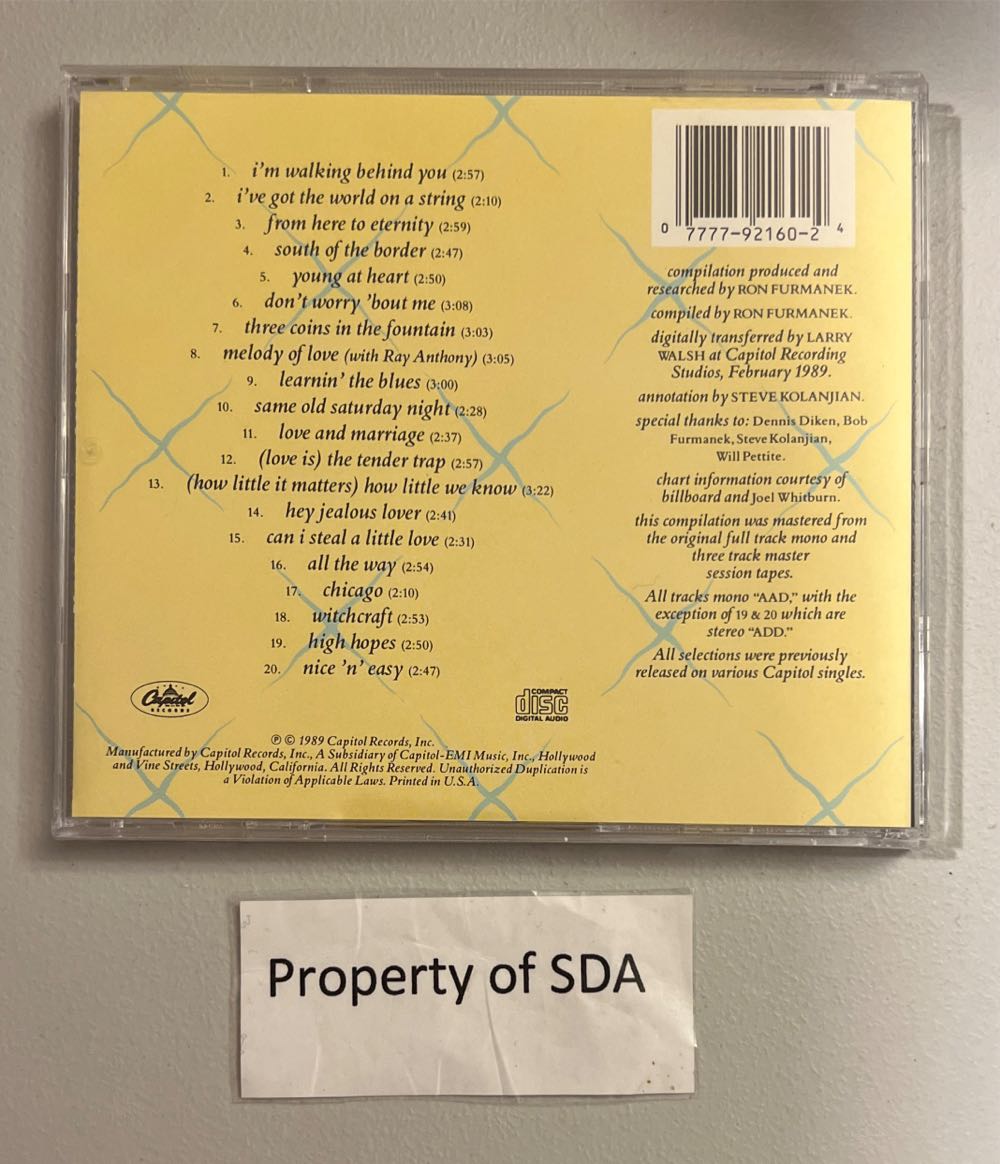 The Capitol Collector’s Series - Frank Sinatra (CD - 56) music collectible [Barcode 077779216024] - Main Image 2
