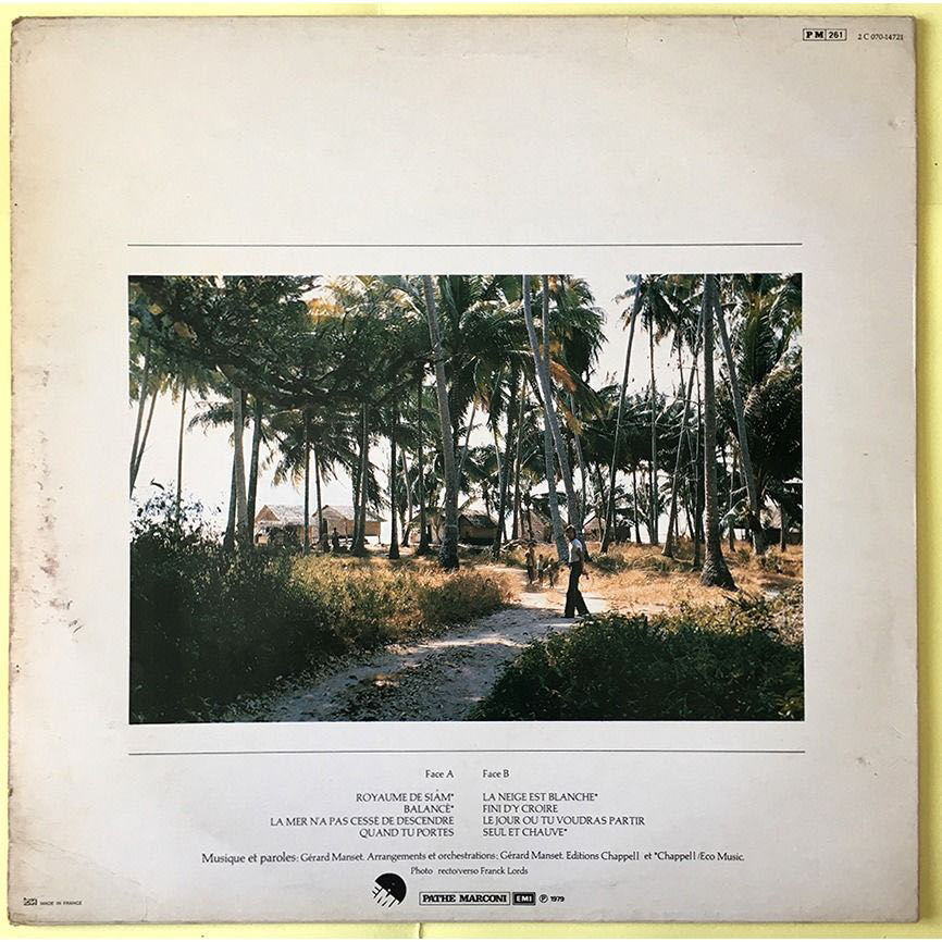 Royaume De Siam - Manset Gérard (12”) music collectible [Barcode 077779056521] - Main Image 2