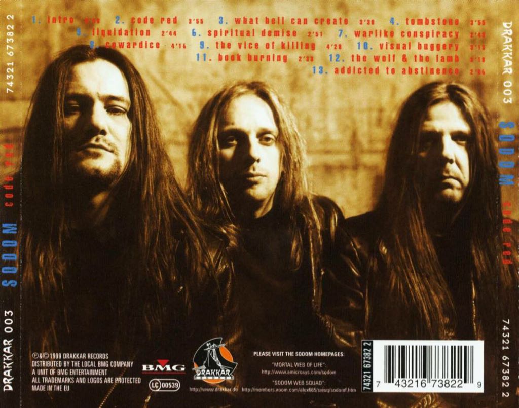 Code Red - Sodom (CD) music collectible [Barcode 743216738229] - Main Image 2