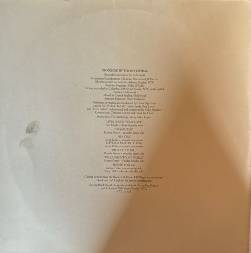 Livin’ Inside Your Love - George Benson (12” - 66) music collectible - Main Image 2