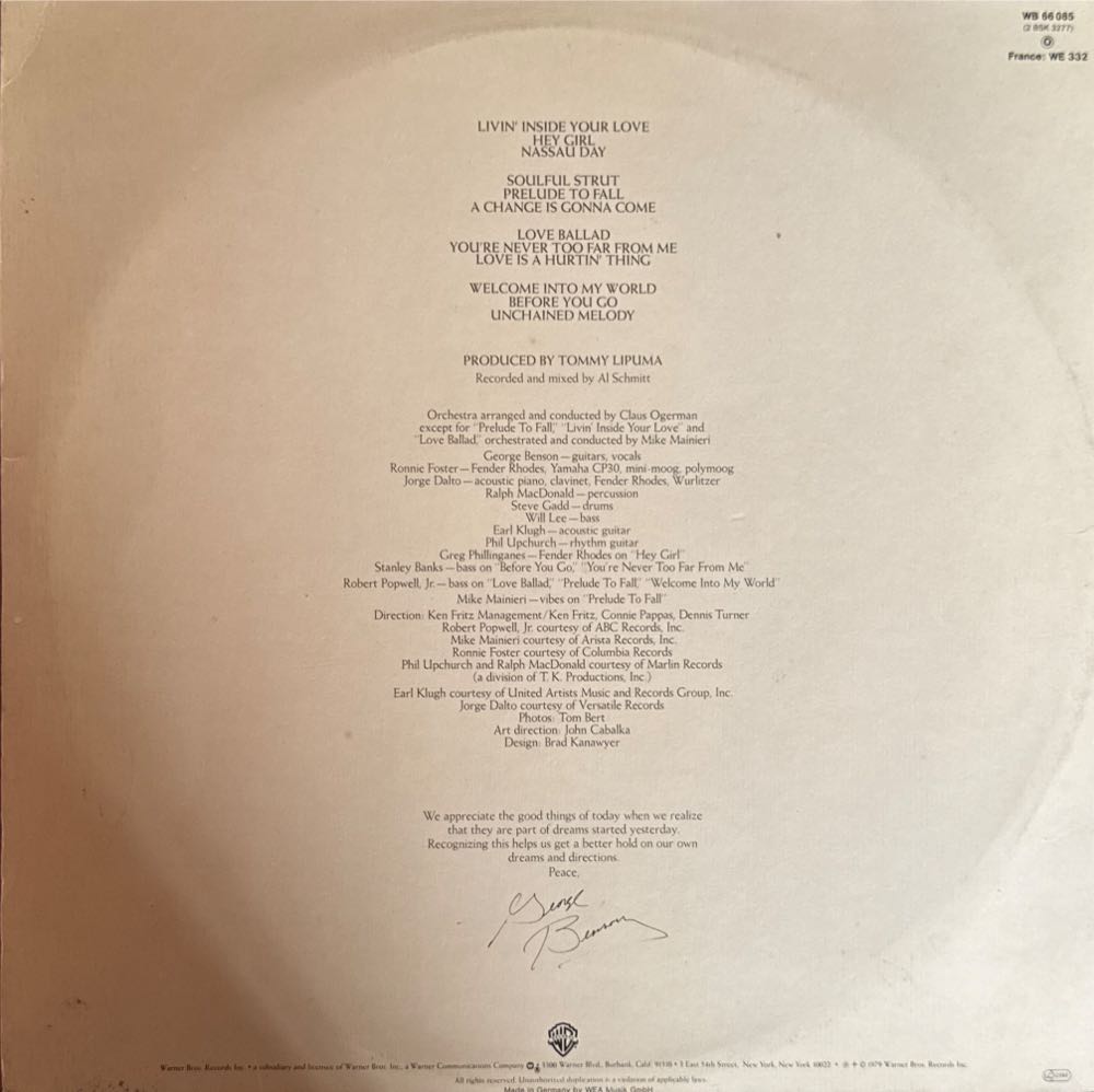 Livin’ Inside Your Love - George Benson (12” - 66) music collectible - Main Image 4