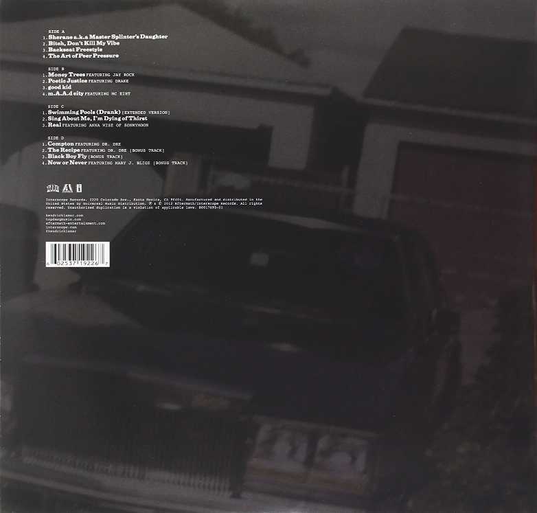 good kid, m.A.A.d city - Lamar, Kendrick (12” - 87) music collectible [Barcode 602537192267] - Main Image 2