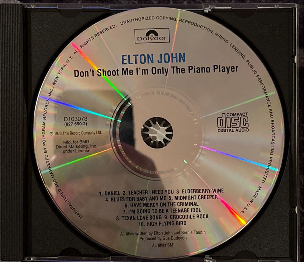 Don’t Shoot Me I’m Only The Piano Player - Elton John (CD) music collectible - Main Image 3