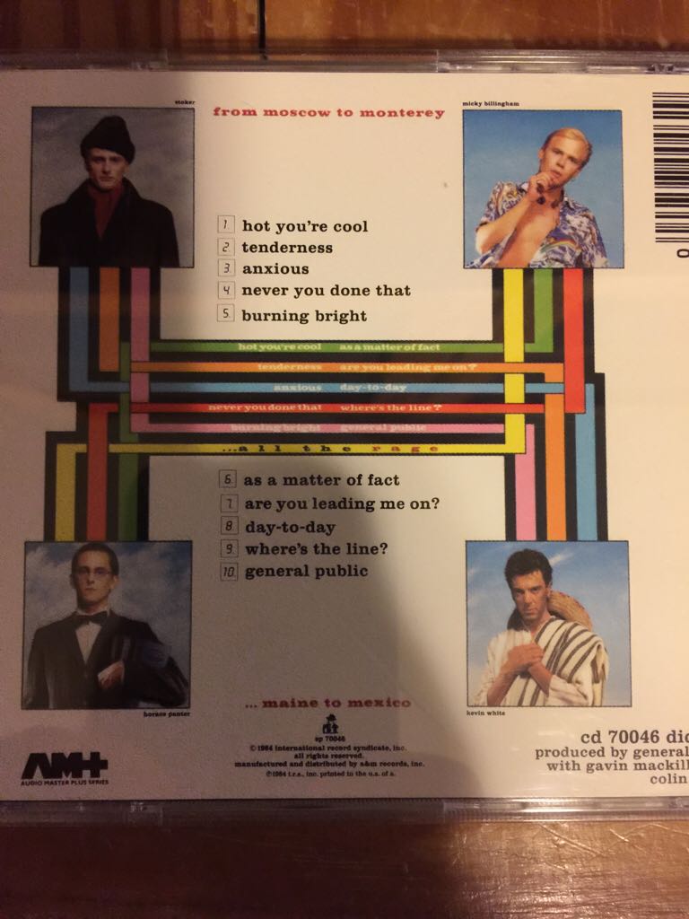 ...All The Rage - General Public (CD) music collectible [Barcode 044797004629] - Main Image 2