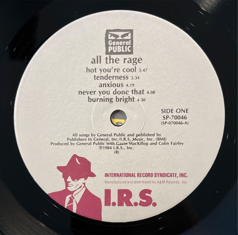 ...All The Rage - General Public (12” - 4048) music collectible - Main Image 3