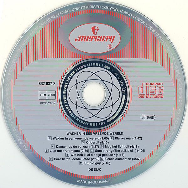 Wakker In Een Vreemde Wereld - De Dijk (CD - 43) music collectible [Barcode 042283263727] - Main Image 4