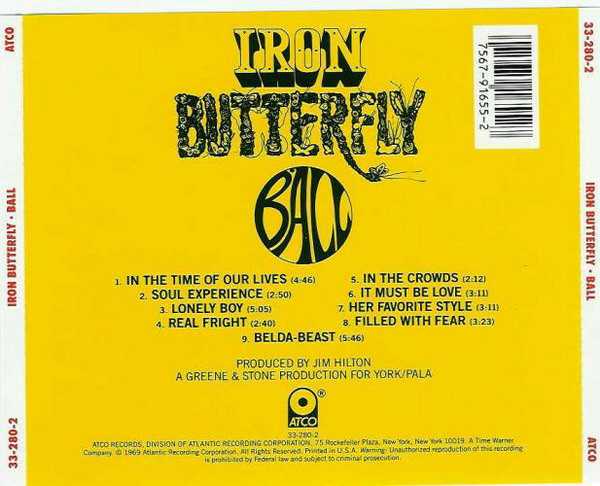 Ball - Iron Butterfly (CD) music collectible [Barcode 075679165527] - Main Image 2