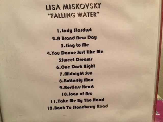 Falling Water - lisa miskovsky (CD) music collectible - Main Image 2