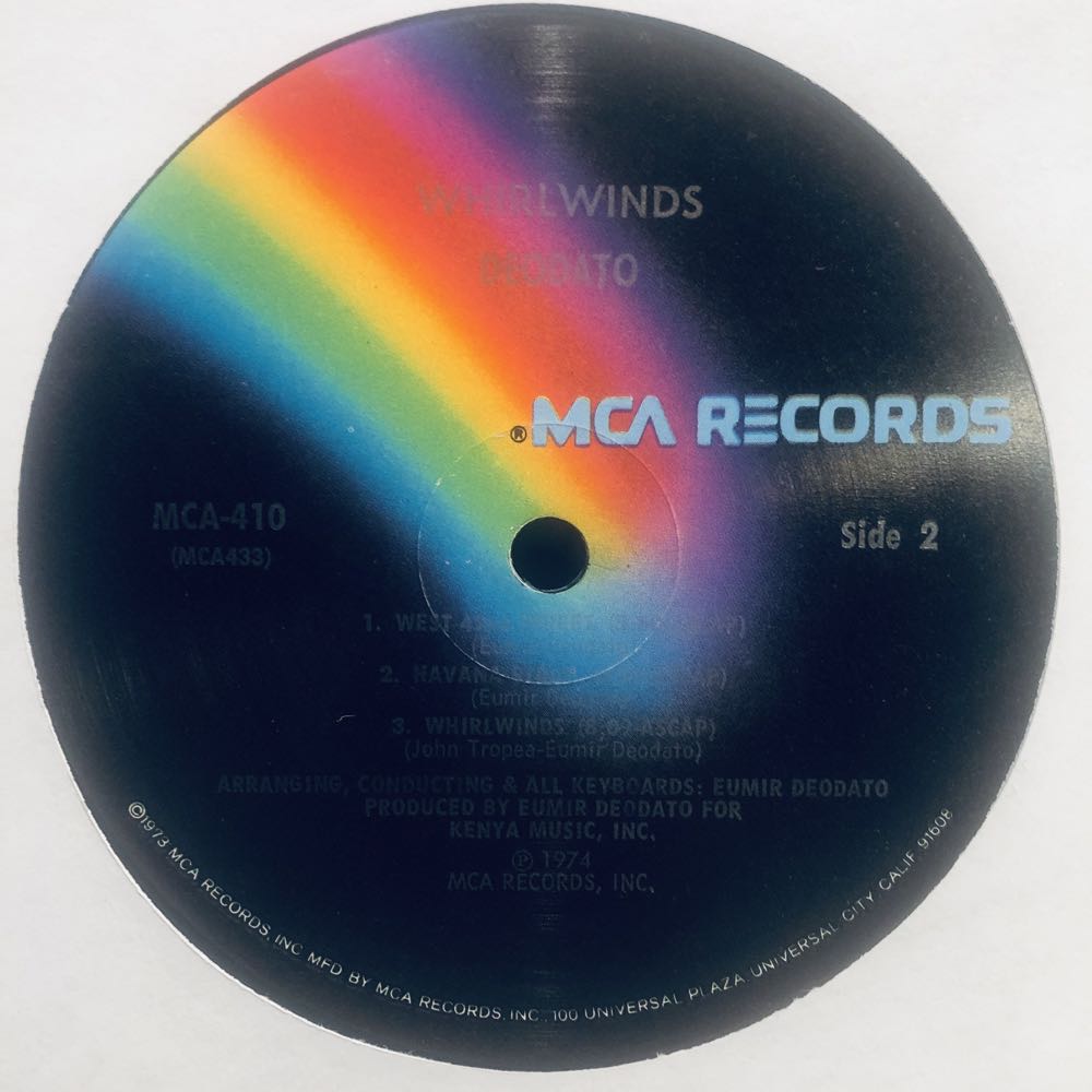 Whirlwinds - Eumir Deodato (12”) music collectible - Main Image 4